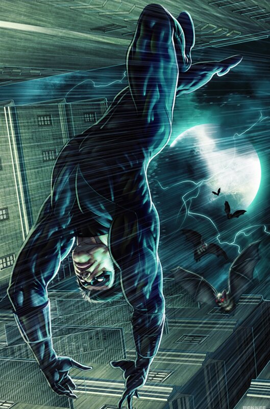 Batman in a stormy night