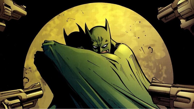 Batman in a tense standoff