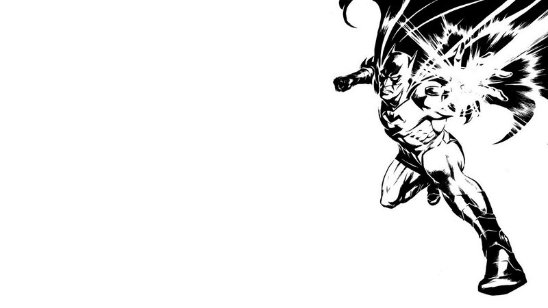 Batman in Action — Black, Dramatic, Comic