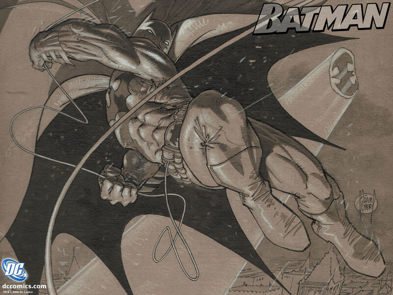 Batman in Action — Brown, Dramatic