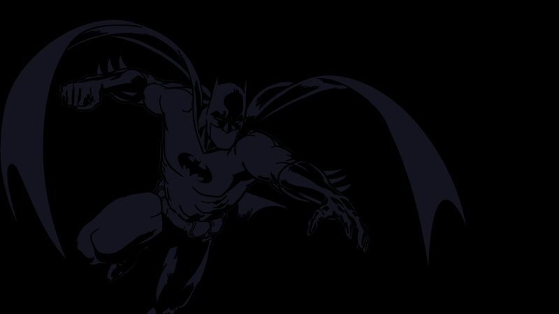 Batman in Action Pose — Black, Dramatic, Night, Comic
