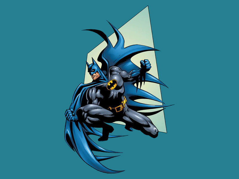 Batman in Action Pose — Blue, Dramatic