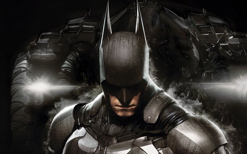 Batman in Armored Suit — Black, Dramatic, Night, Digital Art, Armored Suit, Bat Ears