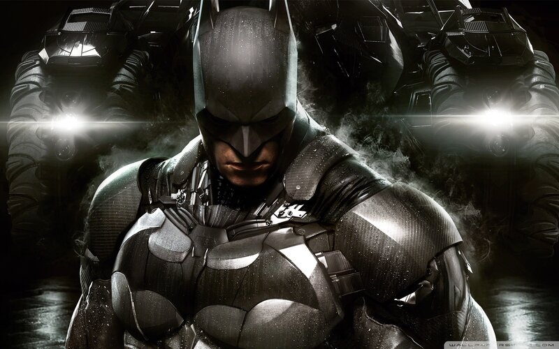 Batman in Armored Suit — Black, Dramatic, Night
