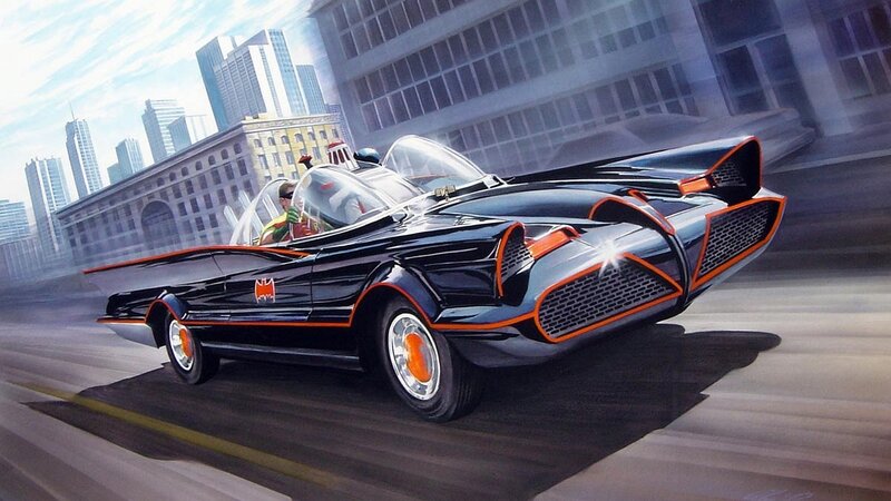Batman in Batmobile — Black