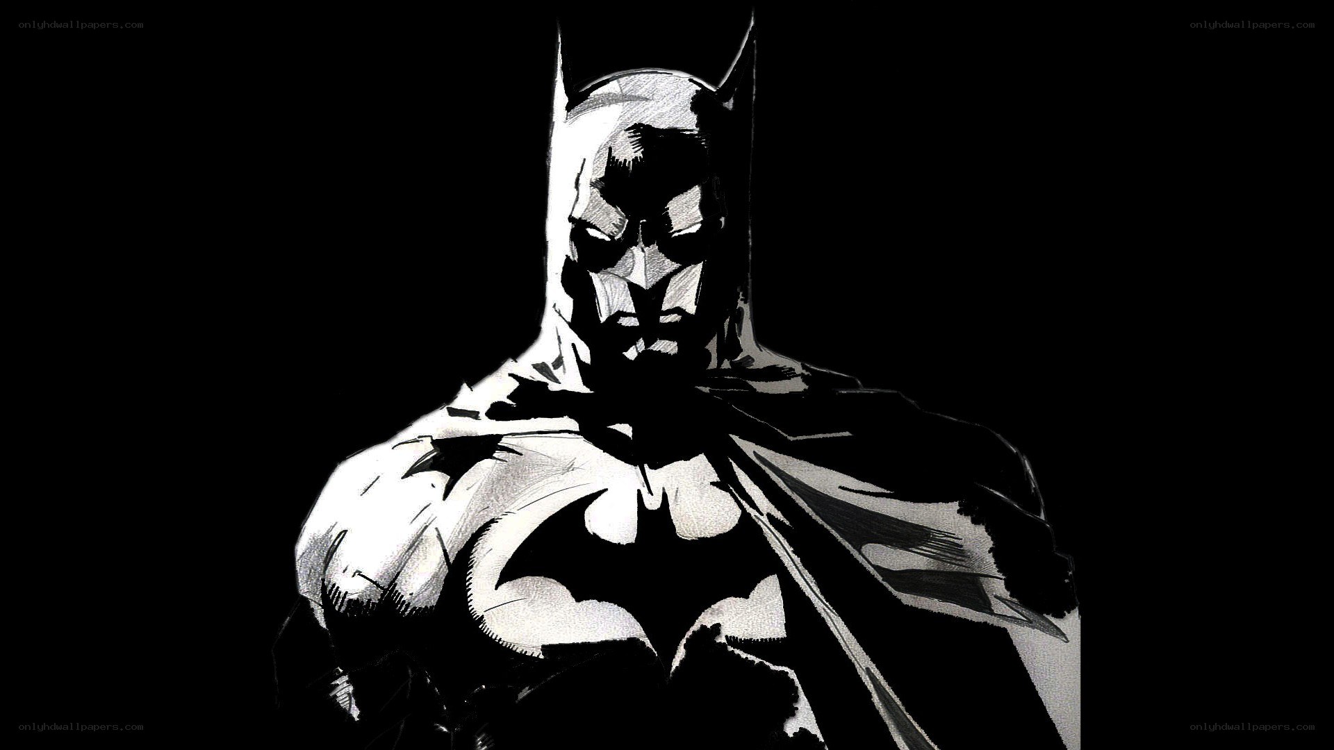 Batman in black and white
