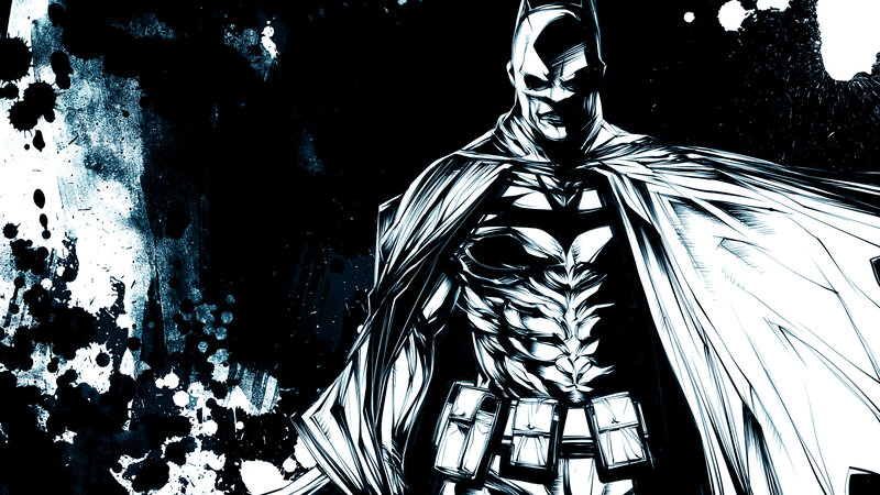 Batman in black and white