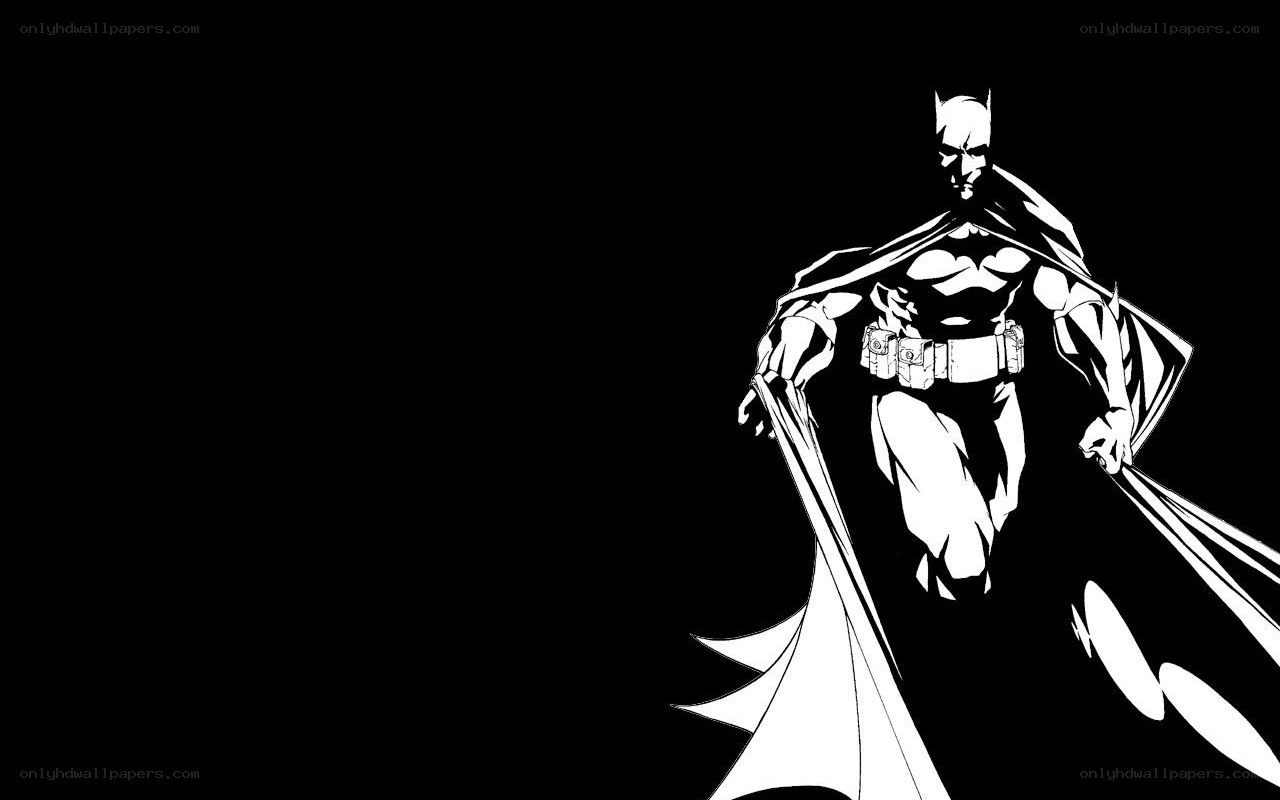 Batman in black and white