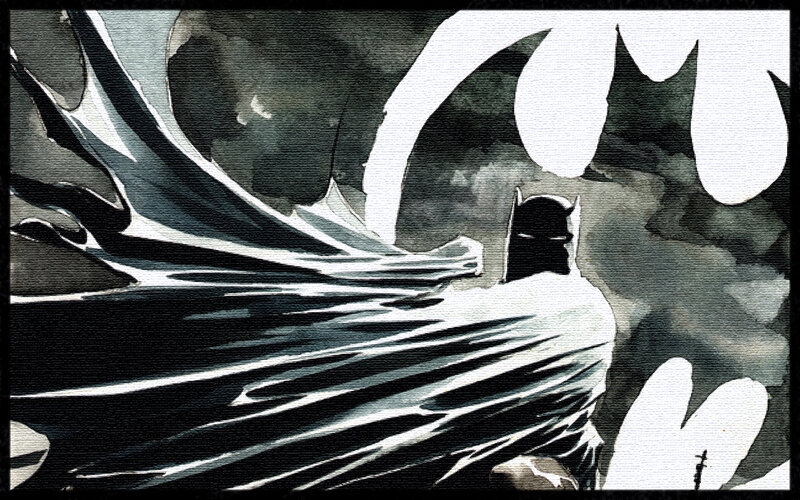 Batman in Cape — Black, Dramatic