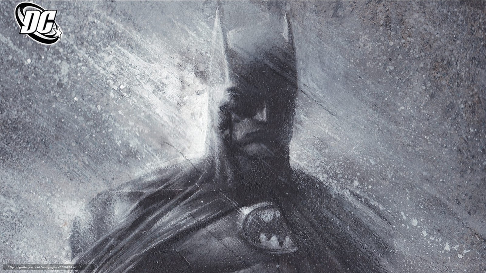 Batman in chalk art