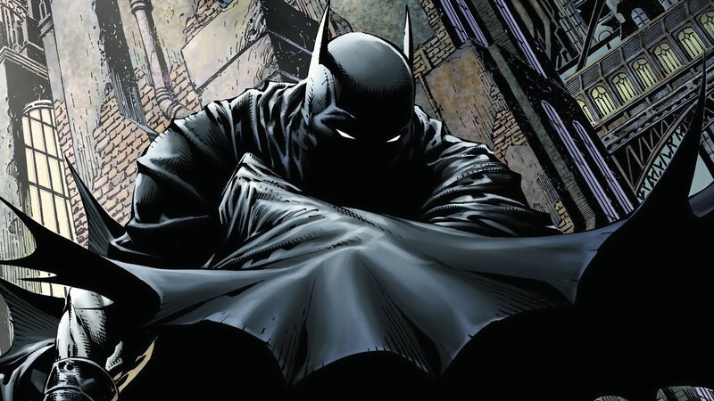 Batman in City — Black, Dramatic, Night, Comic, City Buildings