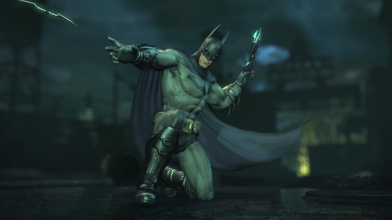 Batman in Combat Pose — Gray