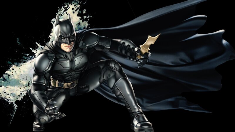 Batman in Crouched Pose — Black