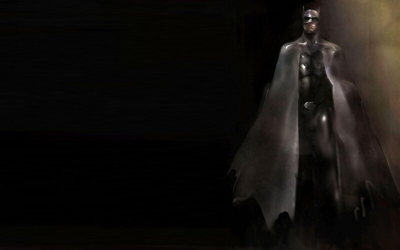 Batman in Dark Alley — Black, Dramatic