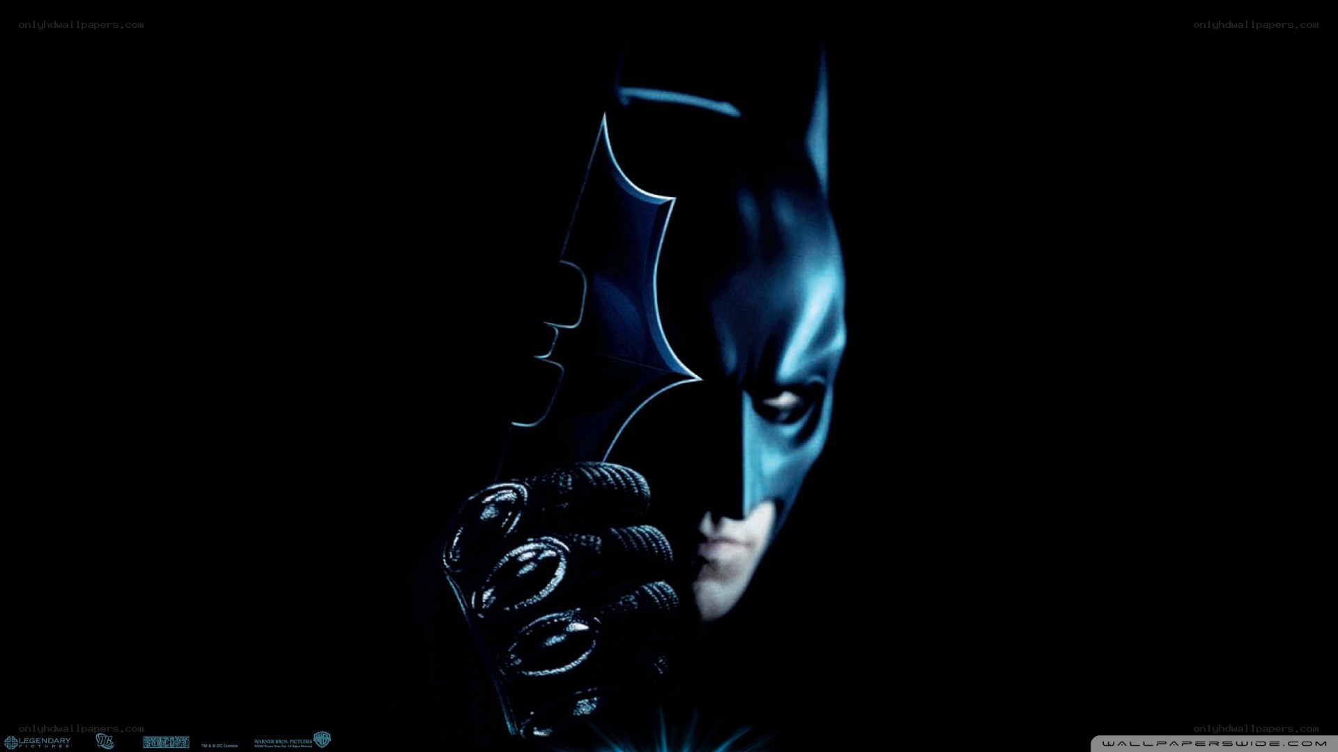 Batman in dark blue light