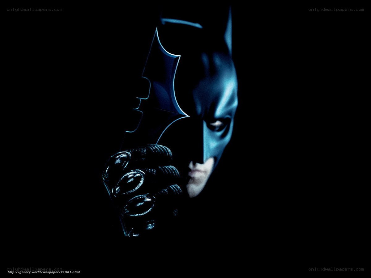 Batman in dark blue light