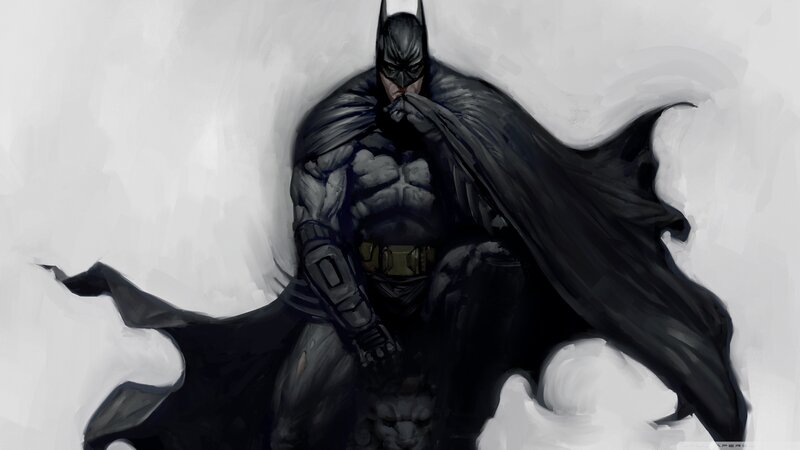 Batman in dark cape