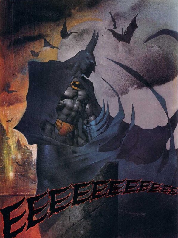 Batman in Dark Cape — Black, Dramatic, Night, Comic