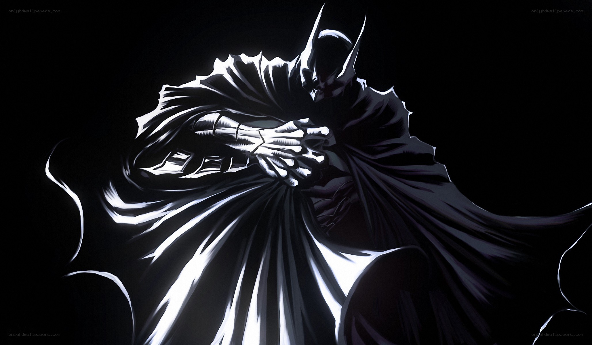 Batman in dark cloak