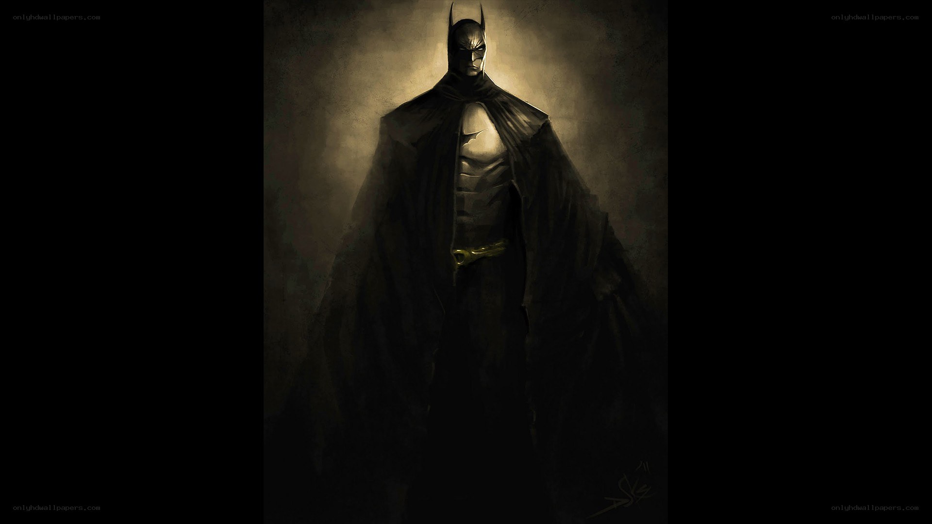 Batman in dark cloak