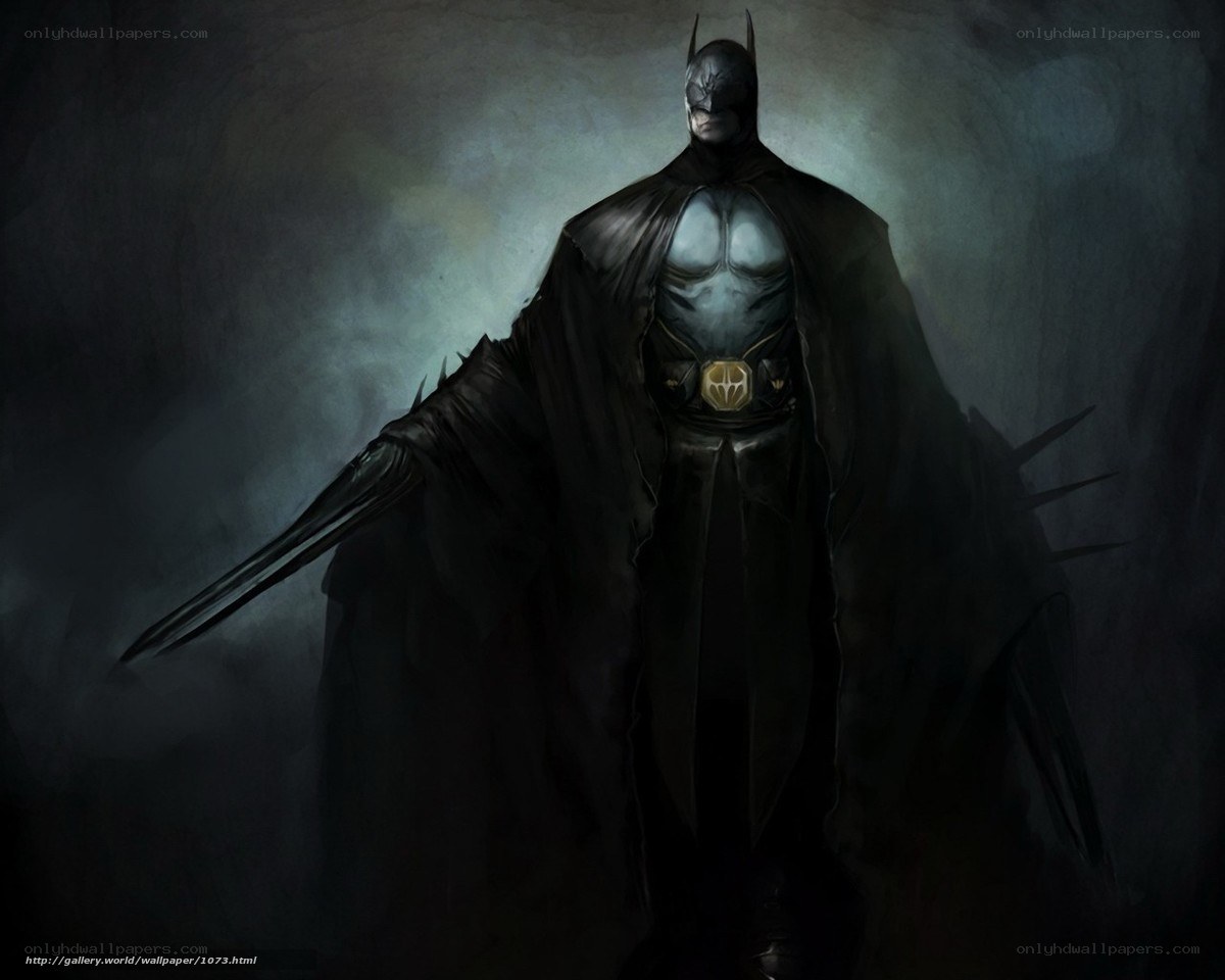 Batman in dark cloak