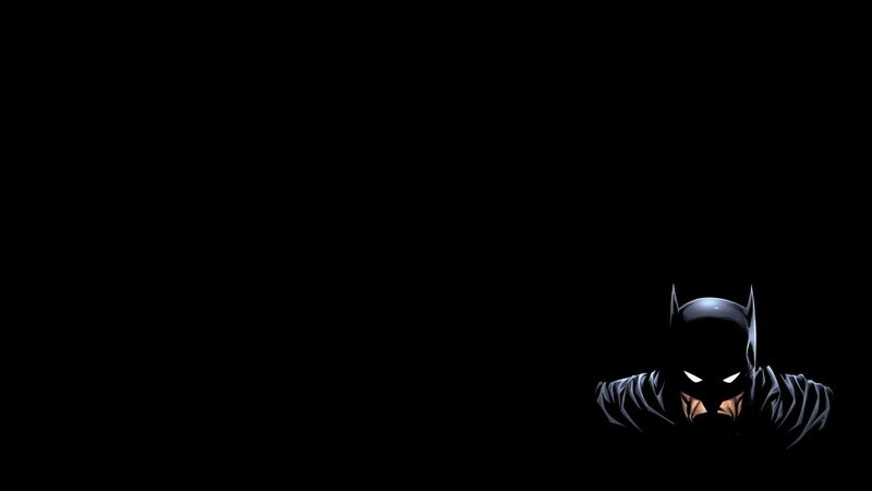 Batman in Dark Costume — Black, Dramatic, Night, Comic, Mask