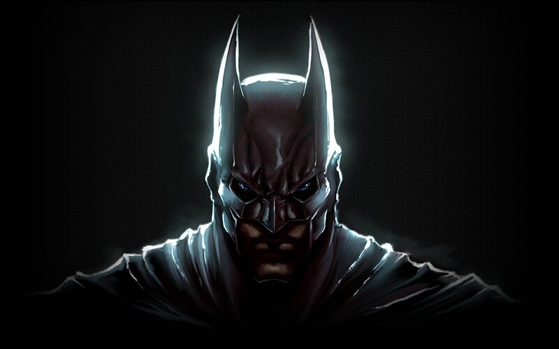 Batman in Dark Costume — Black, Dramatic, Night, Digital Art, Mask