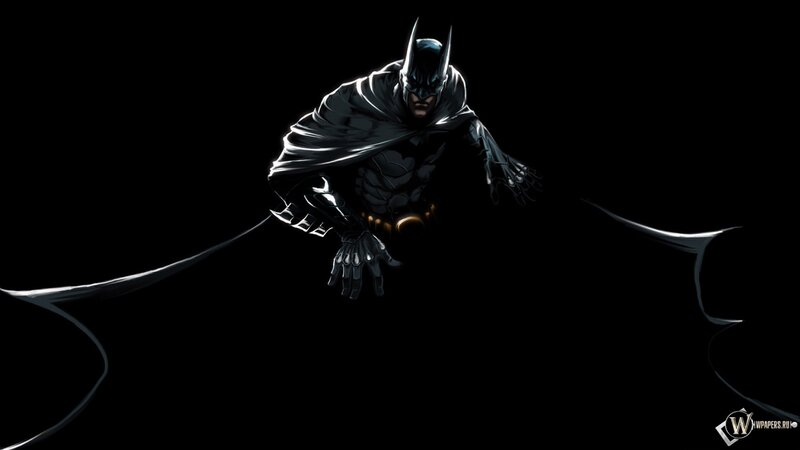 Batman in Dark Costume — Black, Dramatic, Night, Digital Art