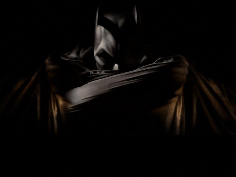 Batman in Dark Costume — Black, Dramatic, Night, Photograph, Mask, Cape, Dark Gray