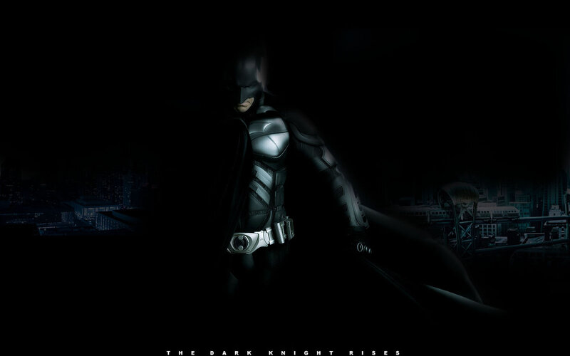 Batman in Dark Costume — Black, Dramatic, Night