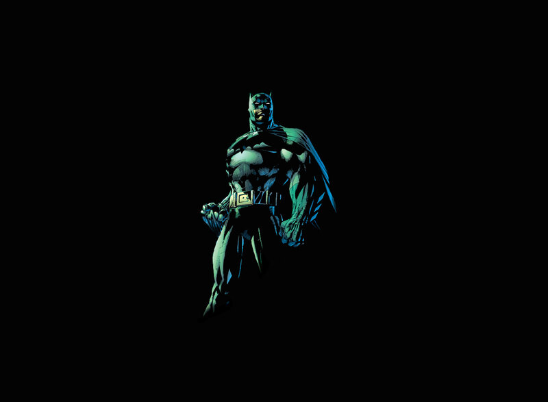 Batman in dark green light