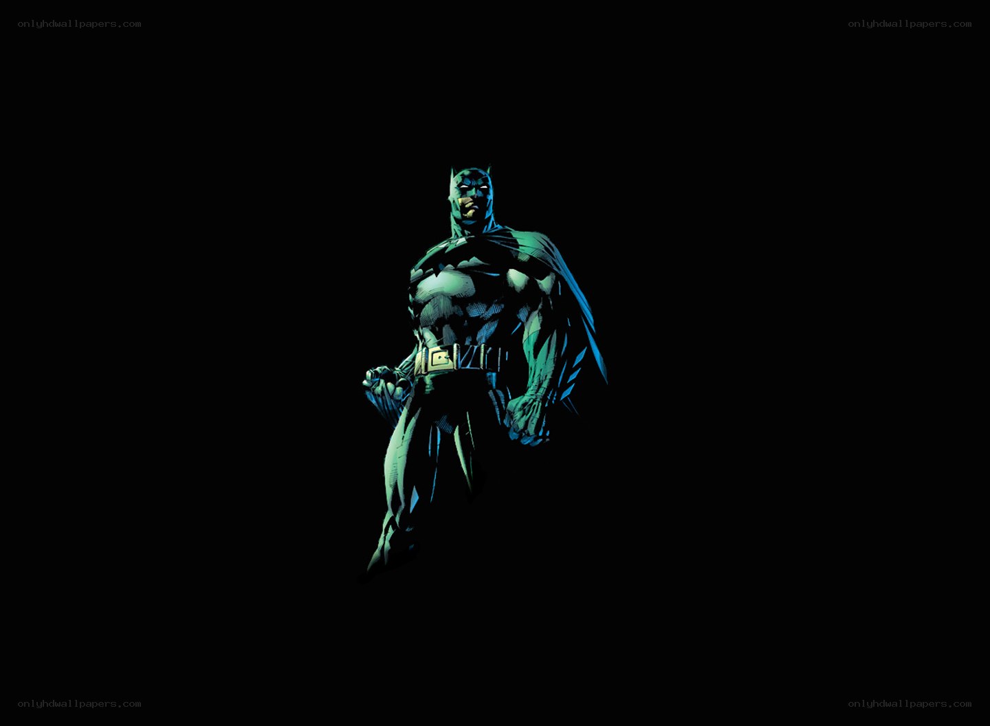 Batman in dark green light