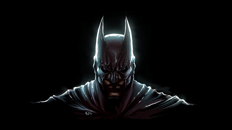 Batman in dark light