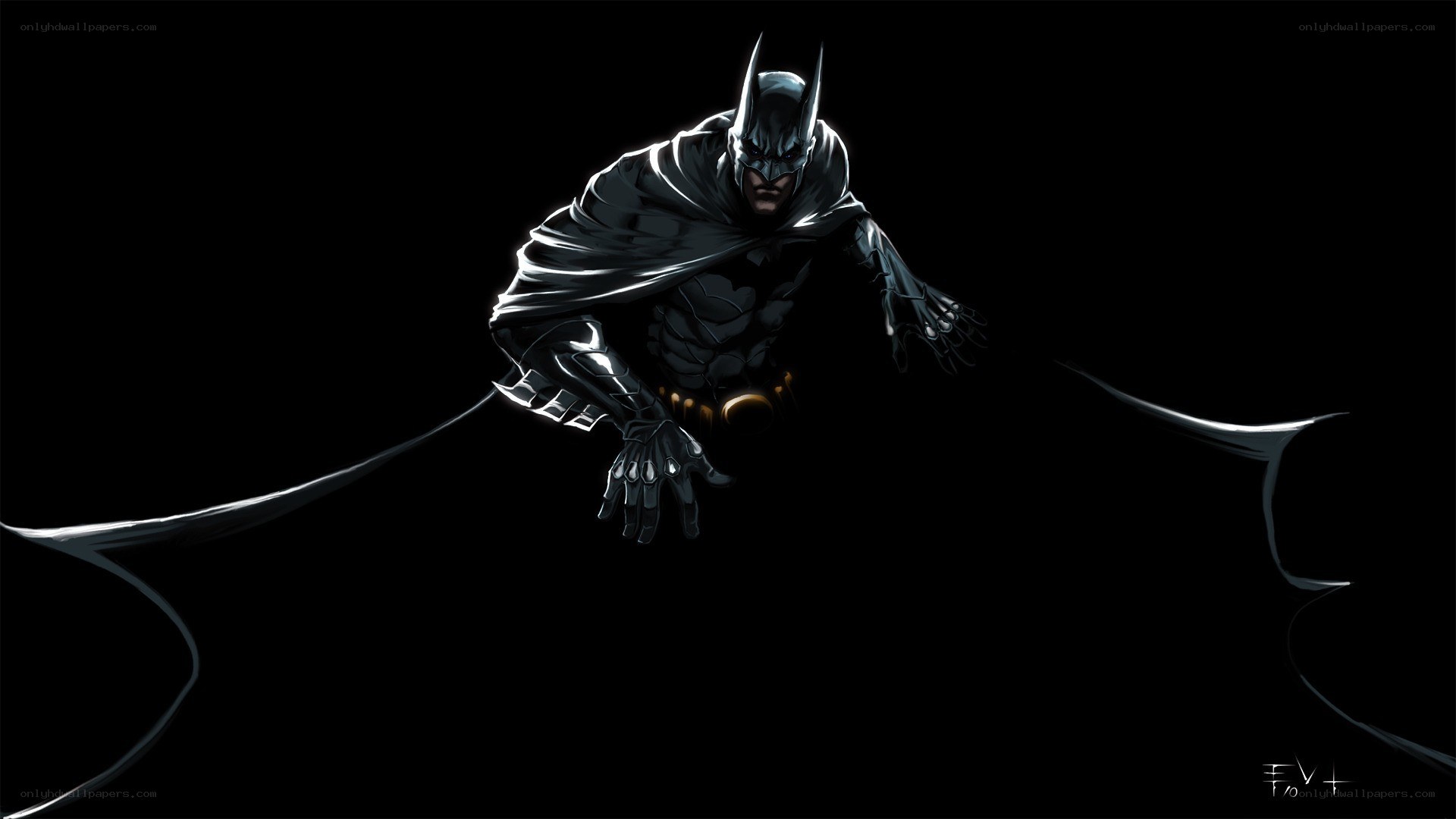 Batman in dark silhouette
