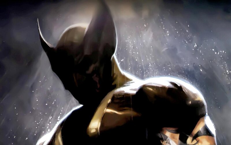Batman in Dark Suit — Black, Dramatic, Digital Art