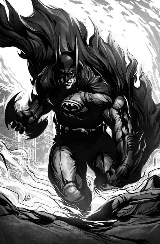 Batman in dynamic action pose