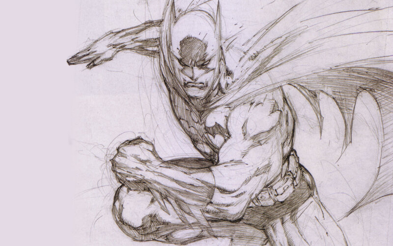 Batman in Dynamic Pose — Black