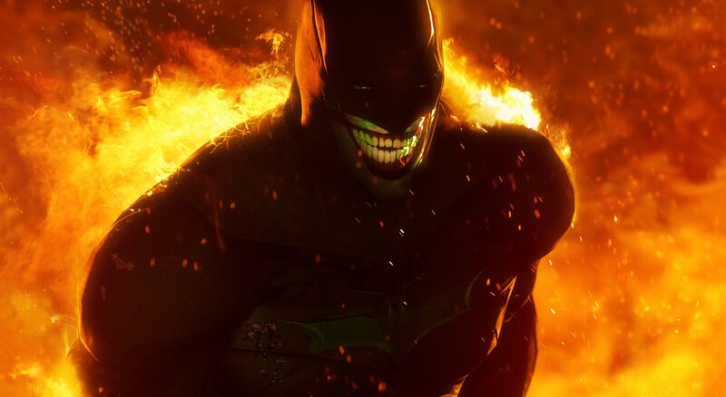 Batman in Flames — Orange