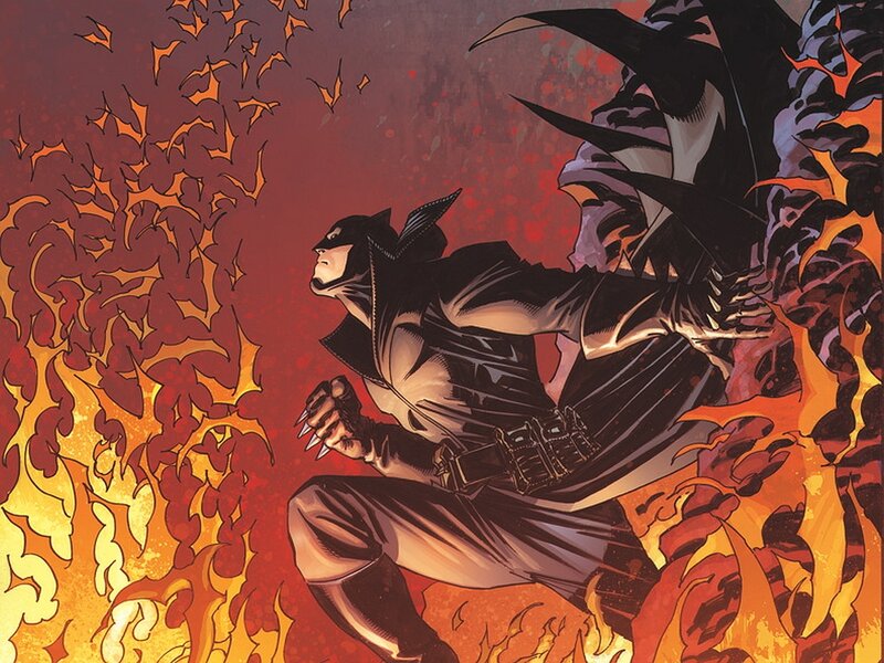 Batman in Flames — Red