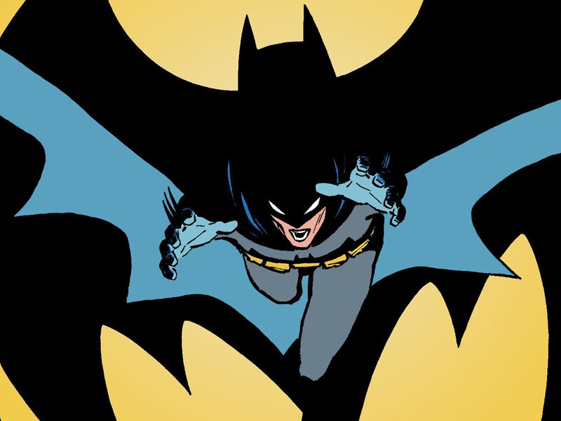 Batman in Flight — Black, Dramatic, Night, Comic, Cape