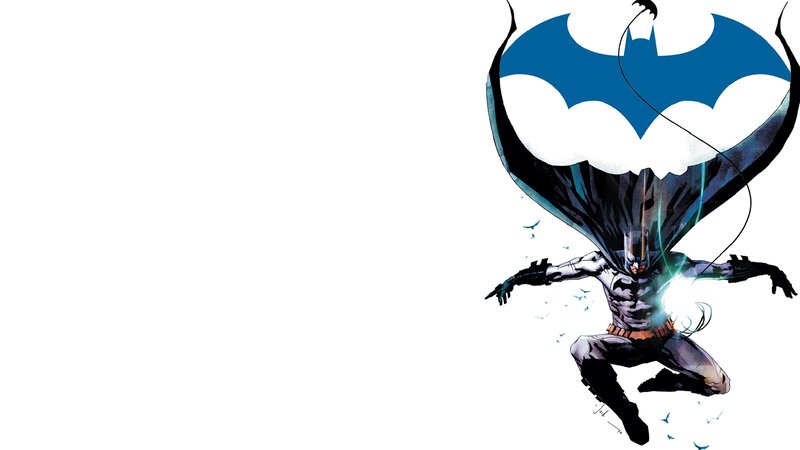 Batman in Flight — Blue, Dramatic, Comic