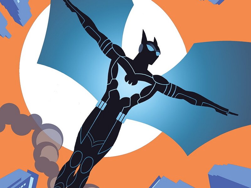 Batman in Flight — Blue, Dramatic