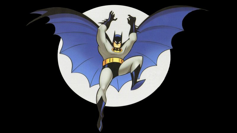 Batman in front of moon