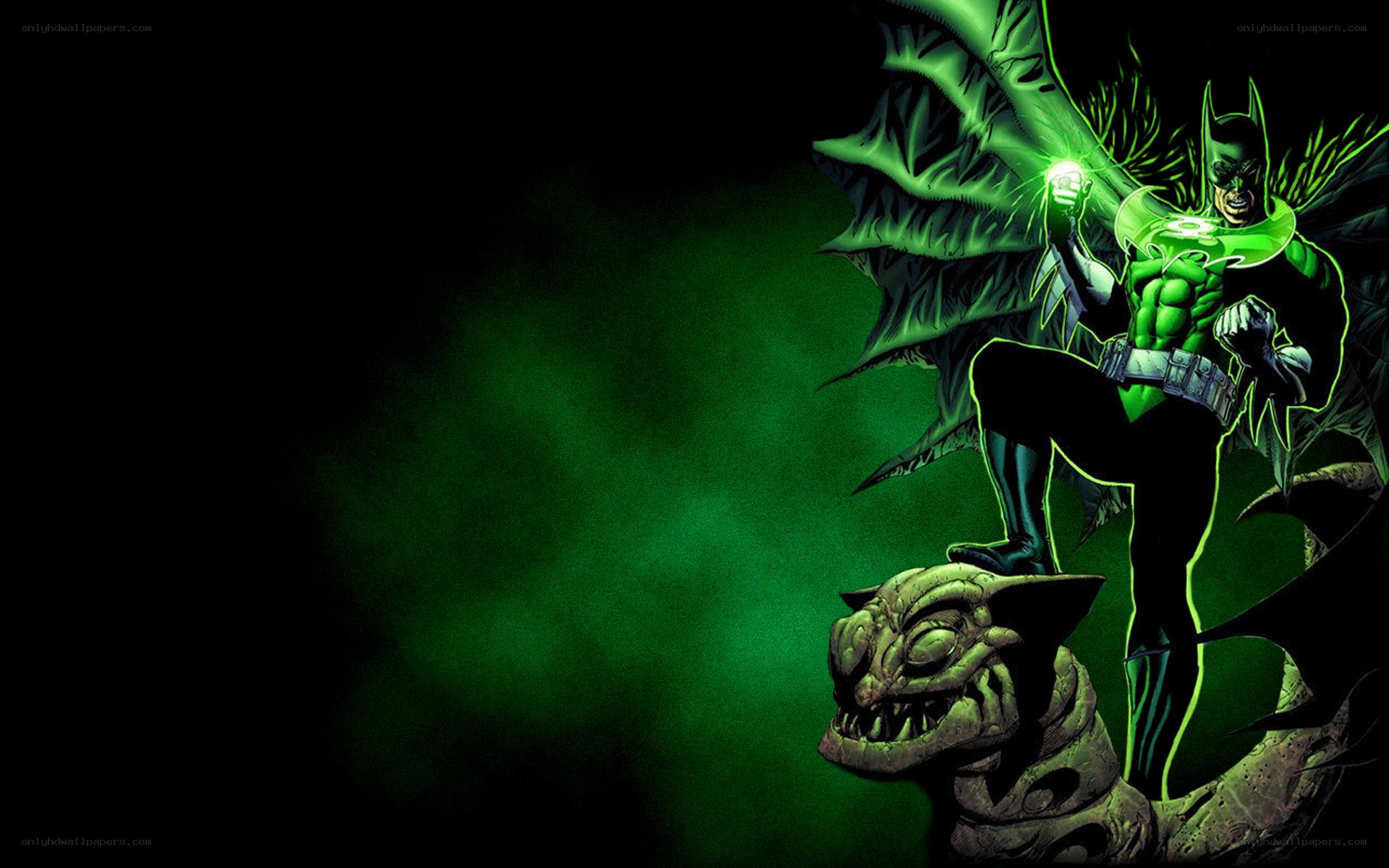 Batman in green armor