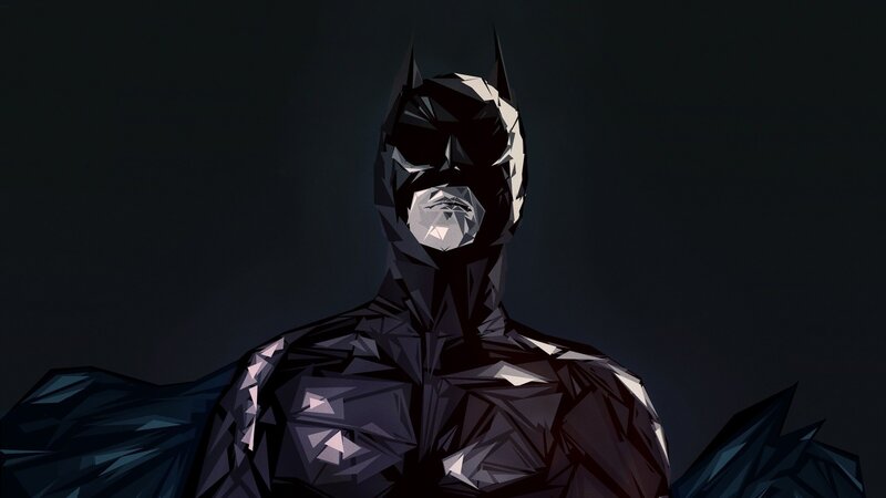 Batman in low-poly art style