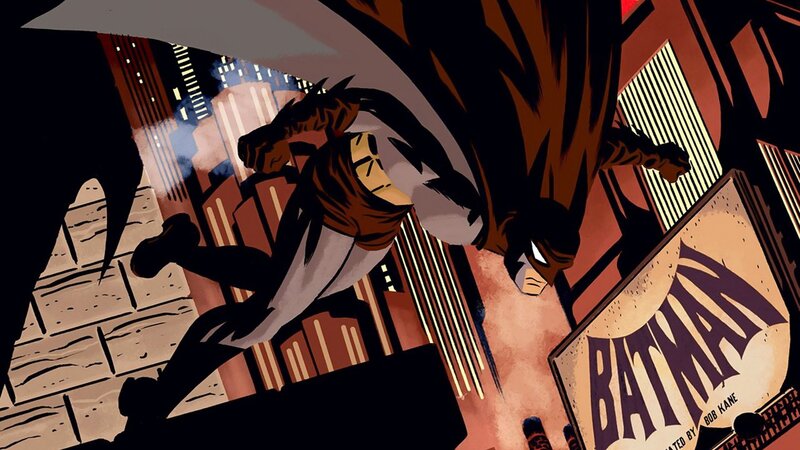 Batman in Mid-air — Black