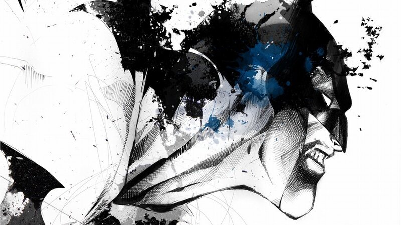 Batman in Profile — Black, Dramatic, Comic