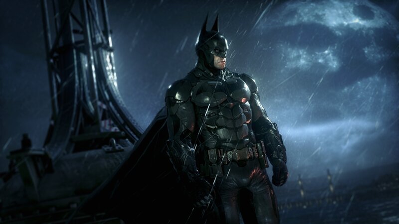 Batman in Rain — Black, Dark, Dramatic, Night, 3d Render