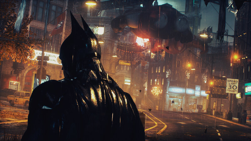 Batman in Rain — Black, Dark, Rainy