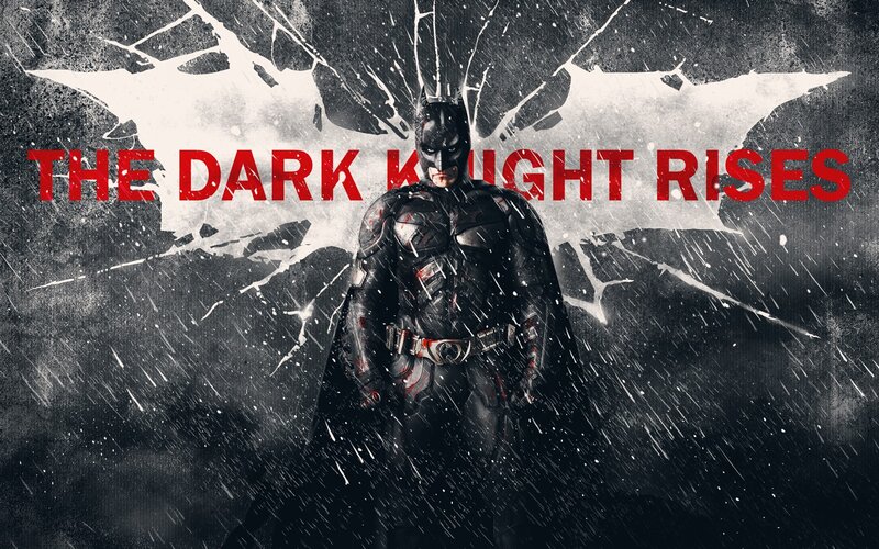 Batman in Rain — Black, Dramatic, Night, Digital Art, Bat Symbol